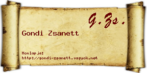 Gondi Zsanett névjegykártya
